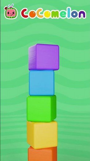 Easy Color Learning with Block Tower 🔴🟢🔵🟡 #cocomelon #colors #shorts