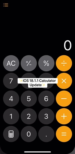 iOS 18.1.1 Calculator Update Overview