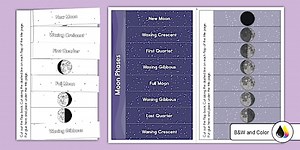 Moon Phases Flap Book for K-2nd Grade