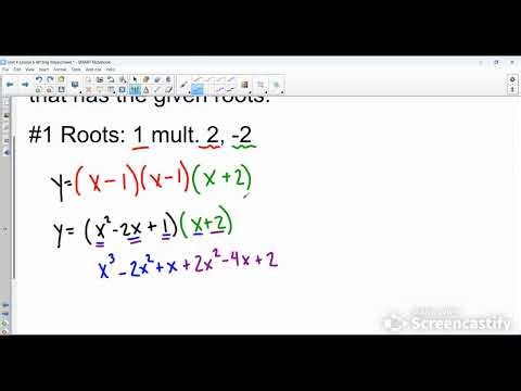 Writing Polynomial Equations with Given Roots