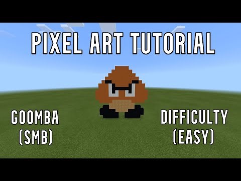 Minecraft Pixel Art Tutorial - Goomba (SMB)
