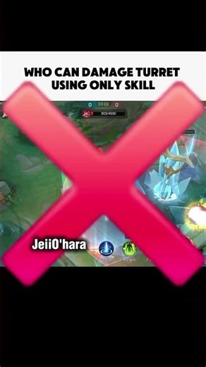 Who can damage Turret using only skills? #mobilelegends