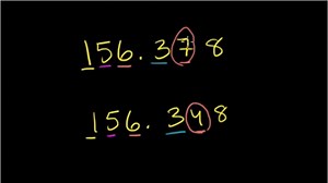 Comparing decimals: 156.378 and 156.348