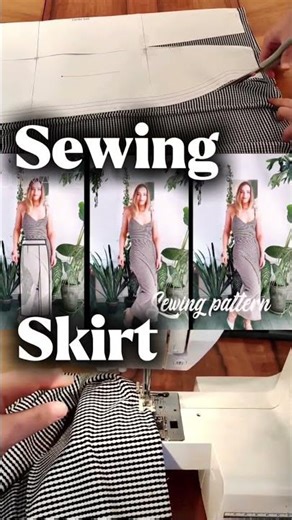DIY skirt✂️👀 sewing pattern tutorial for skirt #sew ♥️ pencil skirt