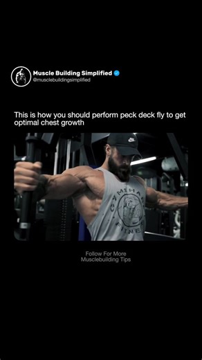 Muscle Building Simplified on Instagram: "CBum Pec Deck Fly – Full Form Breakdown 1. Setup & Positioning • Sit with your chest tall and core tight. • Pull your shoulder blades down and back to lock your shoulders in a stable position. • Adjust the seat so the handles are slightly below shoulder height — this aligns your pec fibers for maximum tension. 2. Hand & Elbow Alignment • Keep a soft bend in your elbows (not fully locked, not overly bent). • Lead the movement with your elbows, not your ha