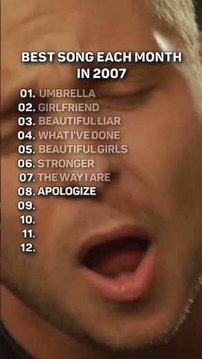 THE BEST SONGS OF 2007 BY EACH MONTH 😳 #music #2000s #2007 #throwbacksongs #2000splaylist #pop