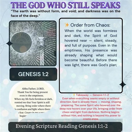 The God Who Still Speaks Genesis 1 1 2