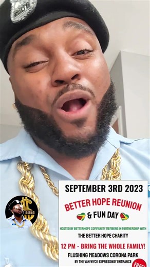 2.5K views · 111 reactions | Better hope reunion and fun day ... tomorrow at flushing Park..... last time was a movie this time issa series 藍藍藍藍 bling things merch will be on sale .. look for de blue tent ... meet and greet officer bling himself .. | Bling Things | Facebook