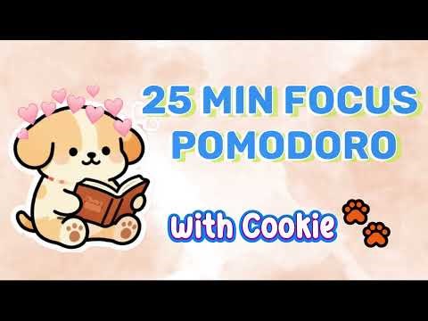 25/5 Pomodoro Timer with Cute Dog 🐶 Focus Study Timer | Cookie the Dog Study Buddy