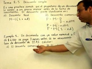 Descuento Simple - Ejercicios Resueltos