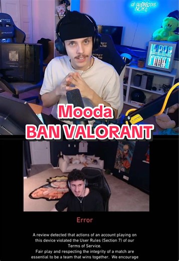 Mooda a triché pour obtenir le rang 1, et voici la preuve : il est officiellement banni. #fr #valorant #mooda