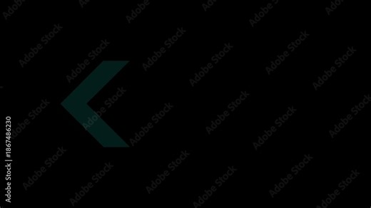 Arrow loading icon animation moving from right to left, looping back arrow for navigation and reverse direction UI indicator