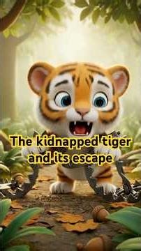 The kidnapped tiger and its escape #aitiger #cartoon #angrytiger #subscribe #animation #ai