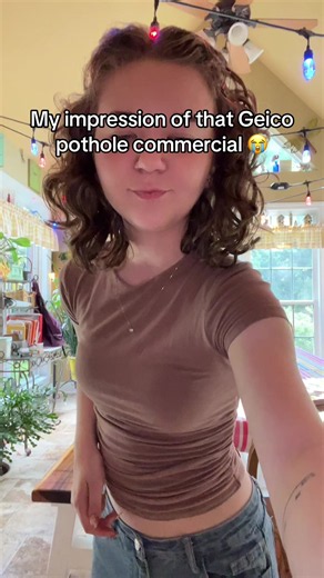Geico pothole commercial impression — short skit caption