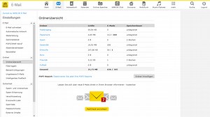 POP3-Einstellungen für Ordner ändern