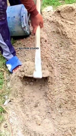 Manual Concrete Mixing by Hand | Traditional Construction Work Process