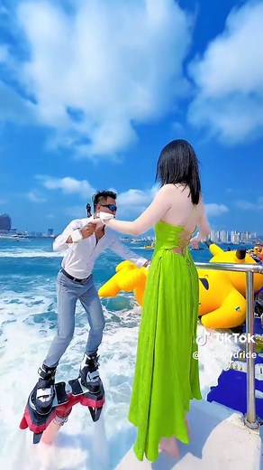 Flyboarding Romance: Extreme Watersports Fun