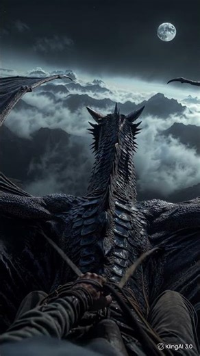 inematic smooth forward tracking shot over 15 seconds from behind the rider mounted on a