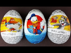Surprise Eggs Opening - Planes: Fire & Rescue, Donald Duck, Tom and Jerry - Surprise Eggs Toys