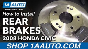 How to Replace Rear Brake Pads Rotors 2006-11 Honda Civic