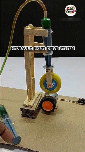 Hydraulic Press Wheel Drive Using Friction Power | Smart Mechanical Concept