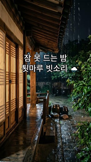 Can't Sleep? 5 Minutes of Korean Hanok Rain Sounds Will Put You to Sleep 🌧