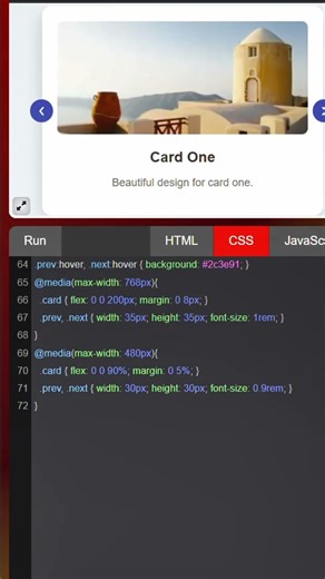 Modern Card Carousel HTML CSS JavaScript