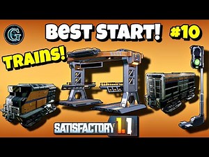 Satisfactory 1.1 Multiple Trains, Path & Block Signals, & More! Best Start #10