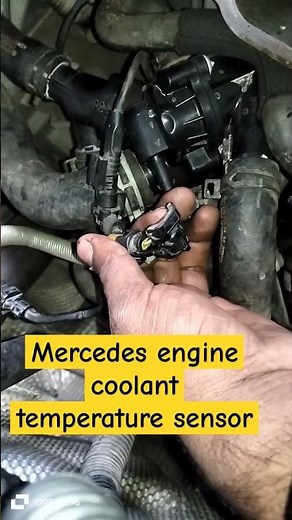 Mercedes engine coolant temperature sensor replace 🚗