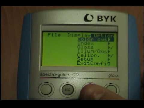 How to Use the Configuration Option on Your BYK-Gardner spectro-guide