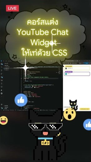 Course: แต่ง YouTube Chat Widget ให้เท่ด้วย CSS #css #obs #animation #chat