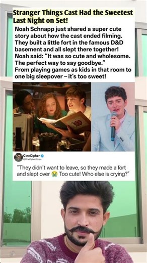 Stranger Things Cast's Emotional Fort Sleepover on Final Night 😭💕 #StrangerThings