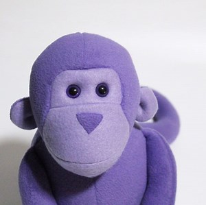 Purple Stuffed Monkey Toy - Etsy