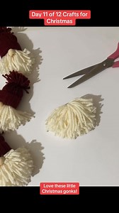 Day 11 of 12 Crafts for Christmas and today it’s these cute #Christmas #gonks I used 40 x 30cm lengths of red wool to make my gonks hat but that number will vary depending on the wools thickness. Just pause the reel to see each step and have fun making these #Christmas #decorations | Naomi Craft Buddy