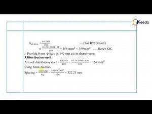 Design of One Way Slab (Simply Supported) 2 - Theory of Reinforced Concrete Structures
