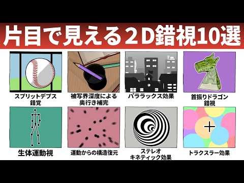 【２D】片目で見える不思議な立体錯覚10選