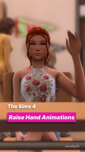 Raise Hand Animation Pack by me! Join my Patreon (simsilly123) for FREE to download the pack with 6 different animations for both genders for the sims 4 😌 The pack includes 3 different facial expressions combined with 2 sitting poses #simstok #sims4 #thesims4 #sims4mods #sims4animations