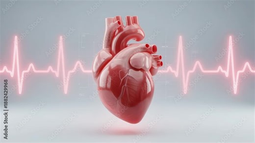 Realistic 3D Heart Model with Heartbeat Visualization for Medical and Health Projects