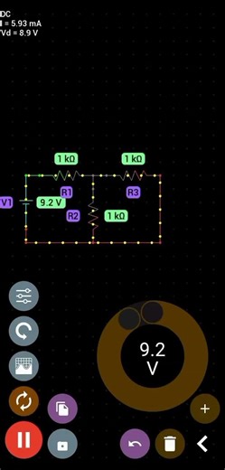 Learning DC circuits the easy way 💡Watch how current splits at nodes.#OhmsLaw #KirchhoffsLaw