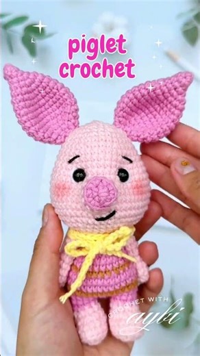 Piglet Crochet Amigurumi #crochet #amigurumi #handmade #crochetpattern