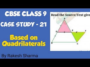 case study class 9 maths | case study based on Quadrilaterals class 9 | cbse class 9 Maths