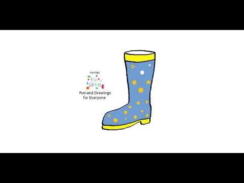 How to draw rubber boots 👢