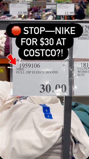 🚨 Costco Deal Alert‼️ NIKE MEN’S Full Zip Fleece Hoodie is on CLEARANCE for $30 at OKC Costco — this one won’t last long! 🏃‍♂️💨 Cozy, classic, and a steal for Nike. If you see it, GRAB IT. 👉 Follow for more daily Costco finds Share with anyone who needs a hoodie deal! Price and availability may vary by location.#costcodeals #costcoclearance #nikehoodie #menssportswear #costcobuzz | CostcoBuzz