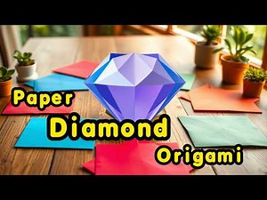 Origami diamond tutorial | Simple Paper Craft step by step💎 how to make paper diamond?