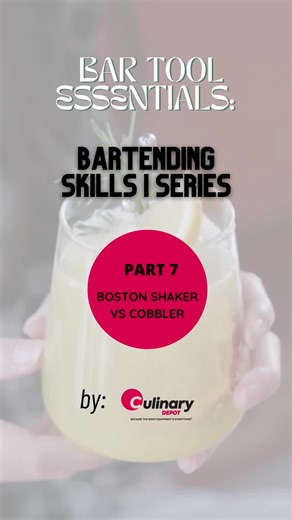 Bar tool essentials part. Boston Shaker vs Cobber. Visit @culinarydepot for all your kitchen & bar equipment needs. #wetshake #bartending #bartender