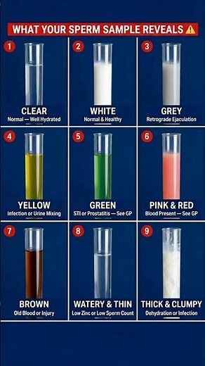 What Your Sperm Colour Reveals About Your Health | 9 Warning Signs You Must Know