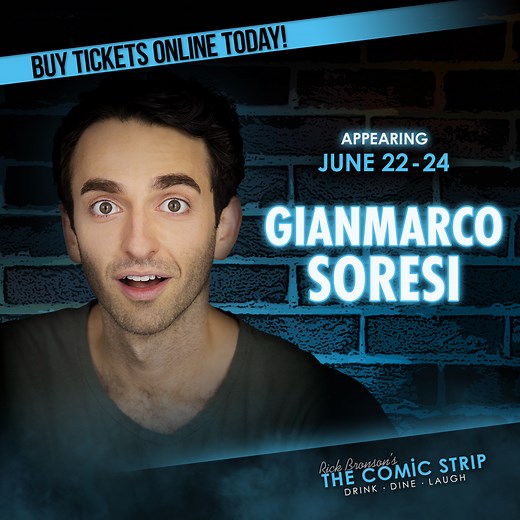 5.8K views · 436 reactions | Gianmarco Soresi joins us this week at The Comic Strip in West Edmonton Mall! Tickets are available online! | Rick Bronson's The Comic Strip | Facebook