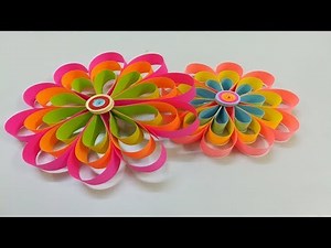 Very Easy Paper Flower Decoration - Origami flower （お花紙）紙の花の装飾