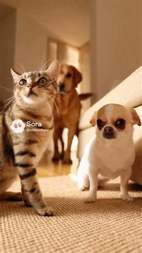 Why did this cat slap the dog nonstop… then lick it!? 🐱🐶😳 猫はなぜ叩いて急に舐めた!? 🤯 #shorts #viral