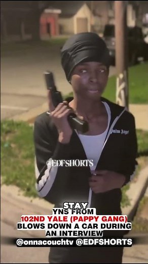 Yns From 102nd Yale (Pappy Gang) Blows Down A During The Interview 😱 #yn #viralvideo